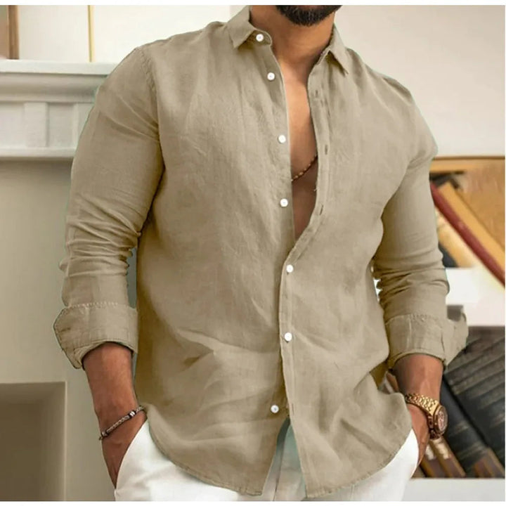 Camicia Uomo in Lino Traspirante Vestibilità Comfort - Vesarelli