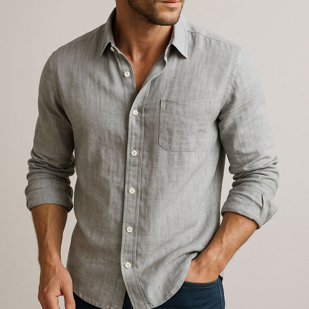 Camicia in Lino Traspirante Uomo | Freschezza Leggera & Stile Essenziale
