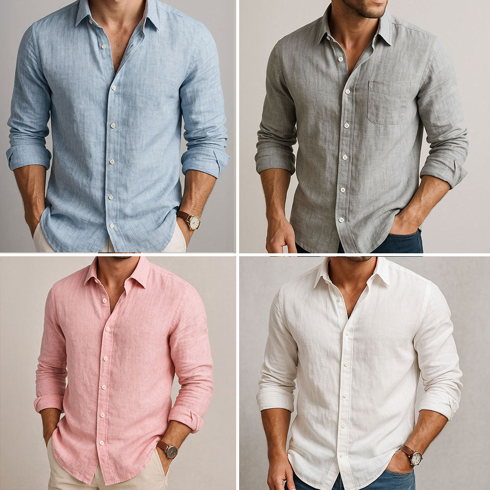 Camicia in Lino Traspirante Uomo | Freschezza Leggera & Stile Essenziale