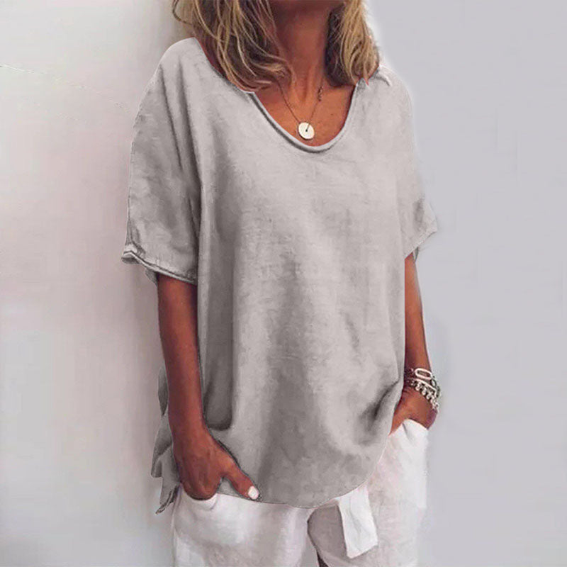 Camicia Donna Ampia Tessuto Leggero Stile Estivo - Vesarelli