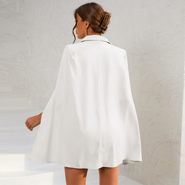 Abito Mini Cerimonia Donna con Mantella Elegante