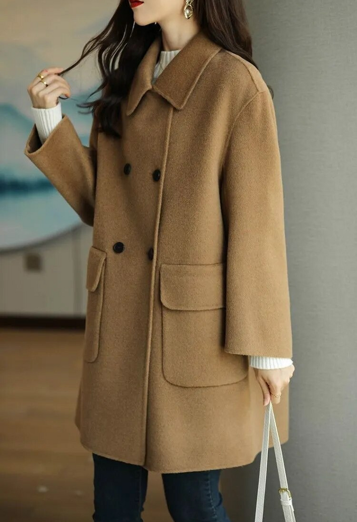 Cappotto Donna Invernale | Chiusura a Bottoni & Tasche Capienti