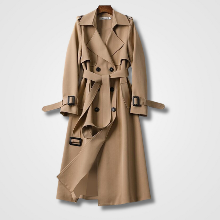 Cappotto Donna Trench Tessuto Leggero Cintura Modellante - Vesarelli