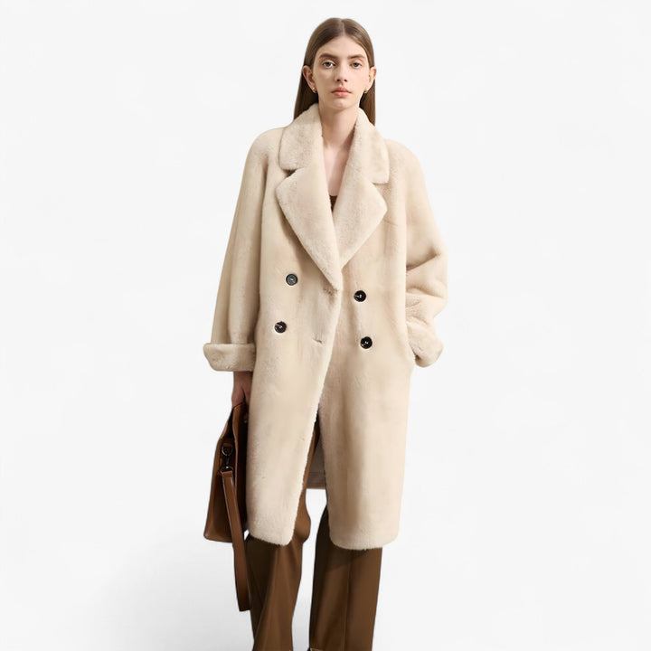 Cappotto Donna in Pelliccia Sintetica Doppia Abbottonatura - Vesarelli