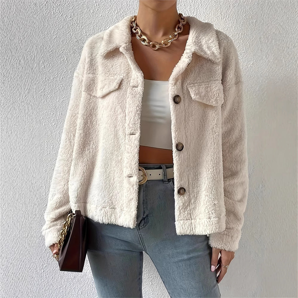 Cappotto Corto Donna in Velluto Stile Elegante - Vesarelli