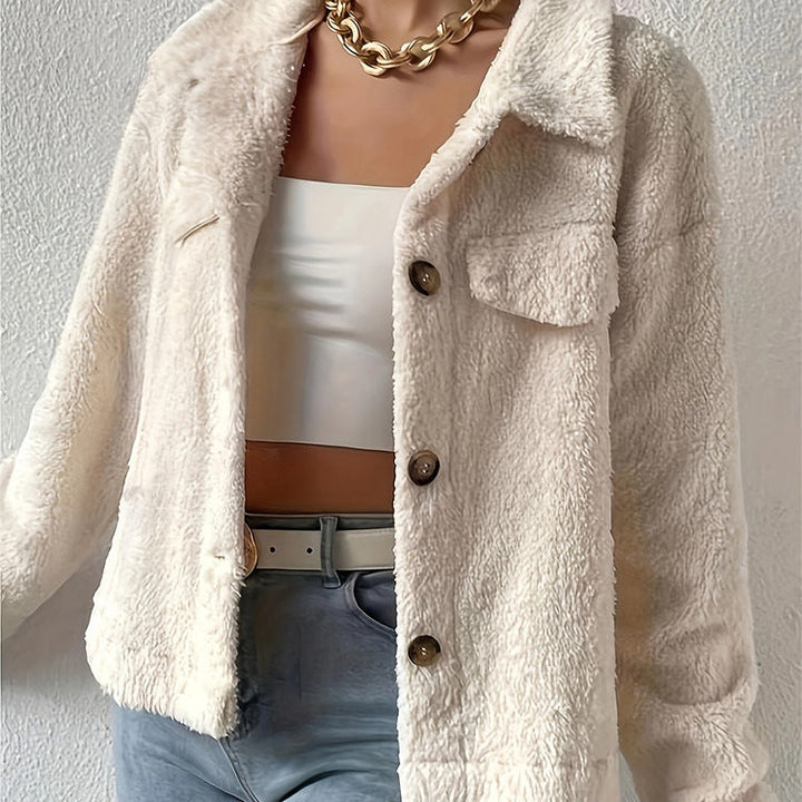 Cappotto Donna Corto Elegante Velluto Autunnale 1