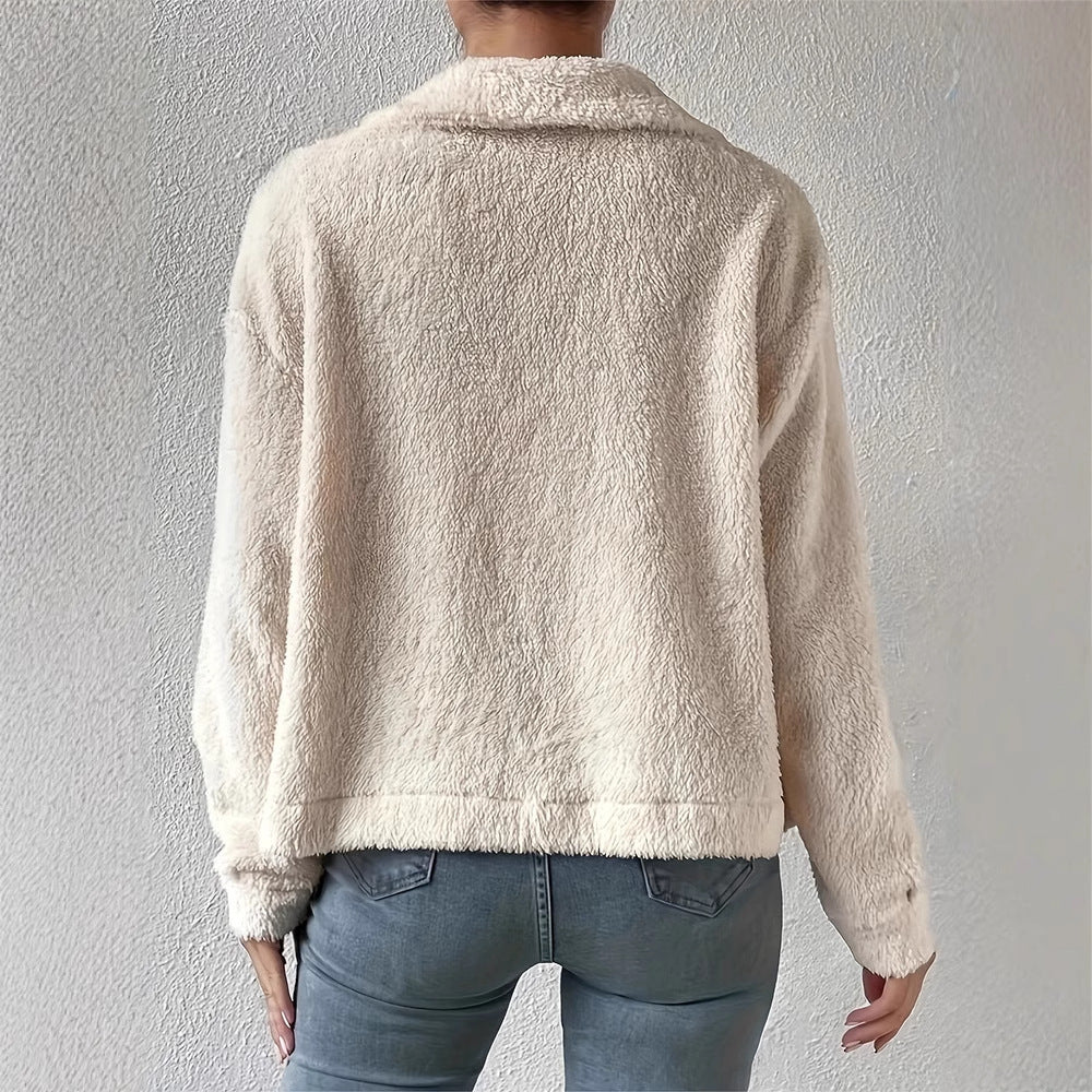 Cappotto Donna Corto Elegante Velluto Autunnale 2