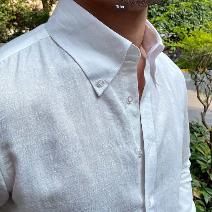 Camicia Uomo in Lino Vestibilità Classica