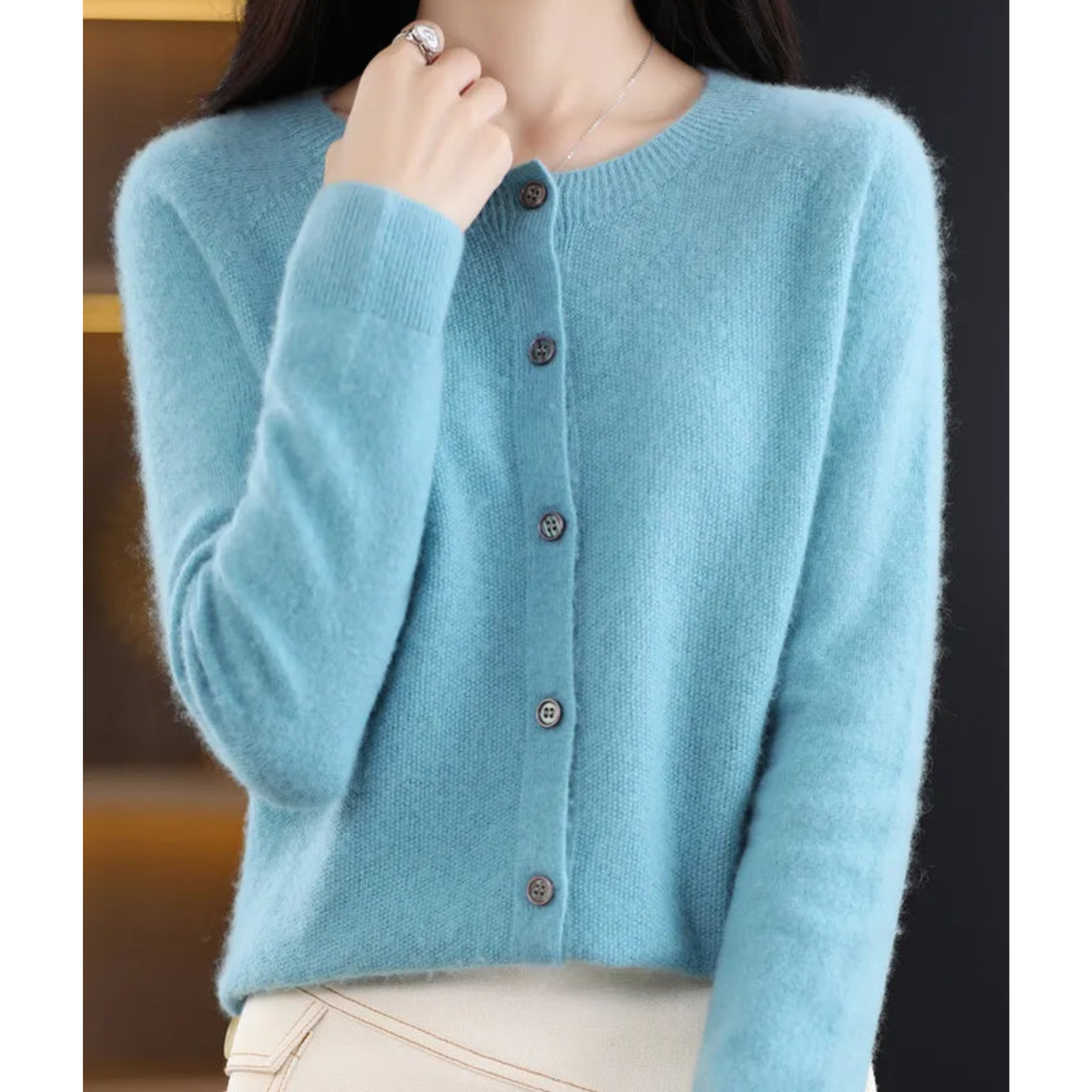 Cardigan Donna Elegante O-Hals in Morbido Tessuto – Versatile e Confortevole per Ogni Stagione 13