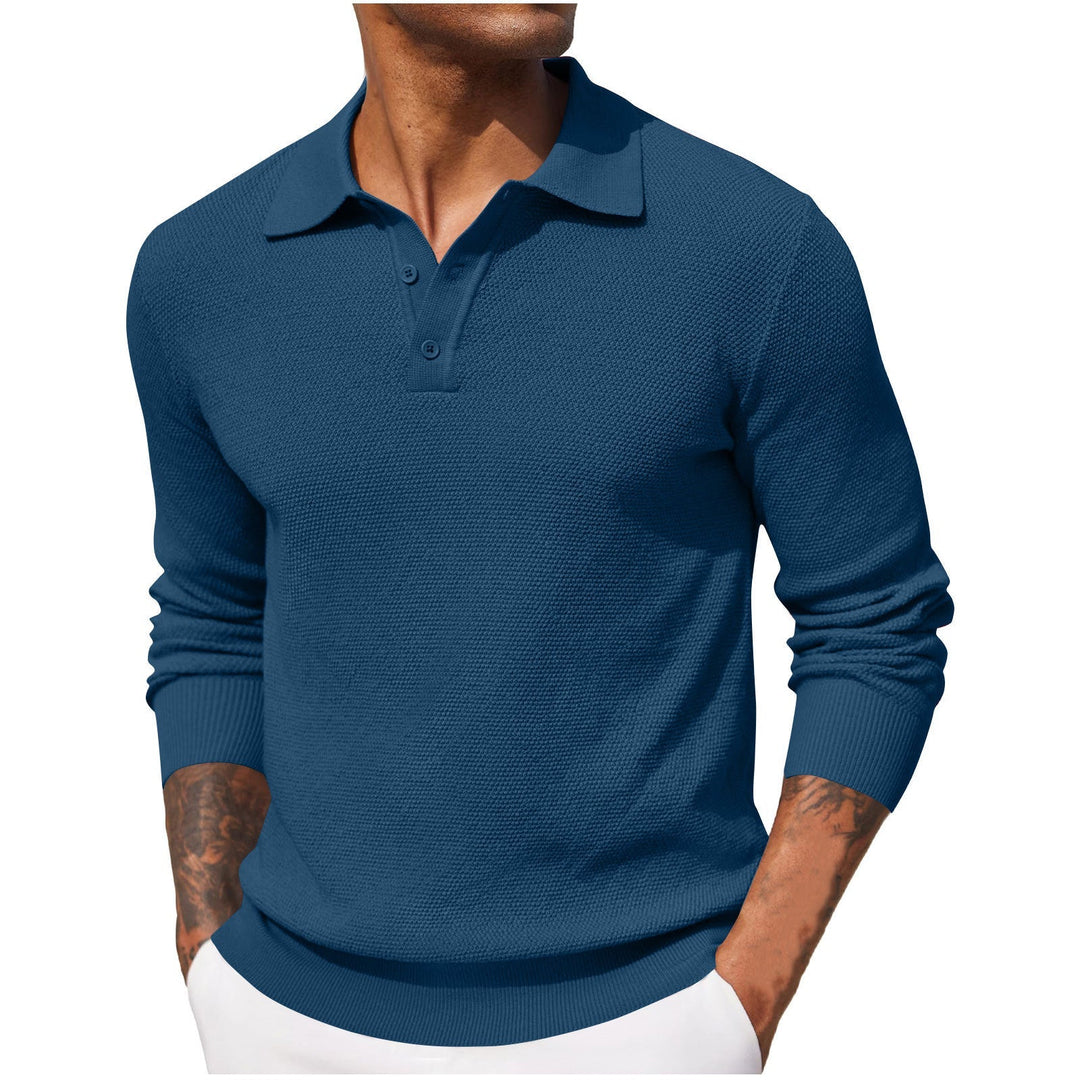 Polo Uomo Maniche Lunghe Cotone Stile Smart Casual - Vesarelli