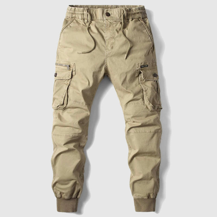 Pantaloni Cargo Uomo Cotone Jogger Vita Elastica - Vesarelli