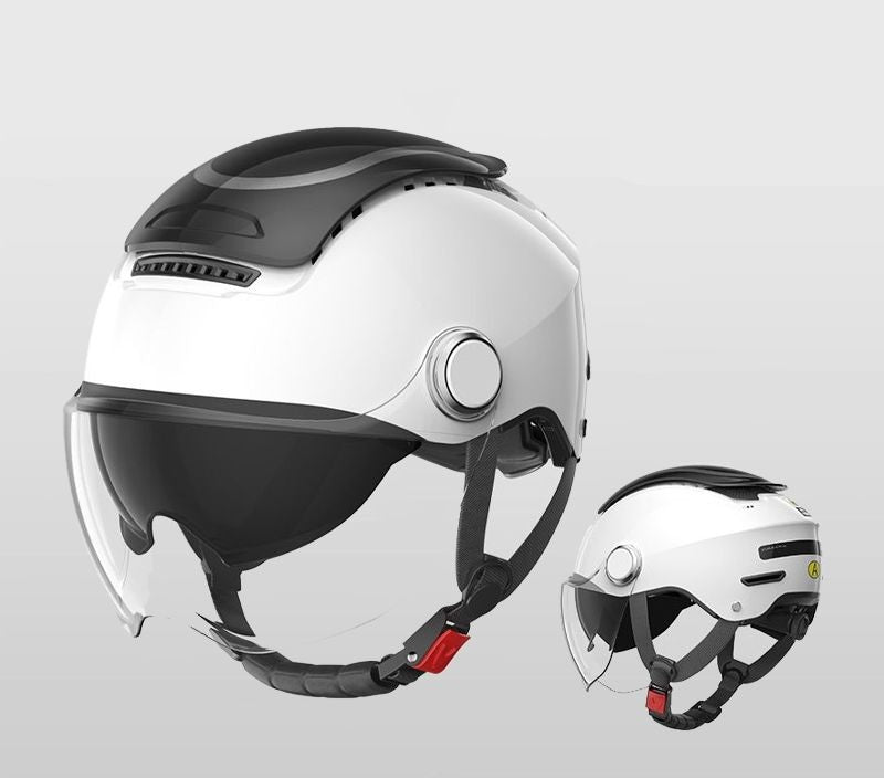 Casco Moto Unisex Estivo Jet Doppia Lente Traspirante Aperto - Vesarelli