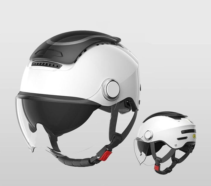 Casco Moto Unisex Estivo Jet Doppia Lente Traspirante Aperto - Vesarelli