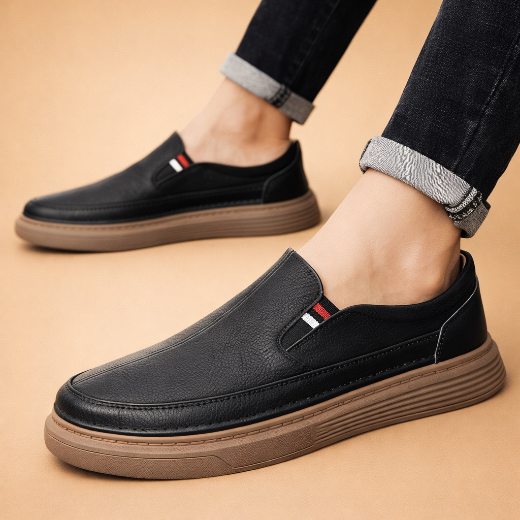 Scarpe Uomo Slip-On Comode Senza Lacci