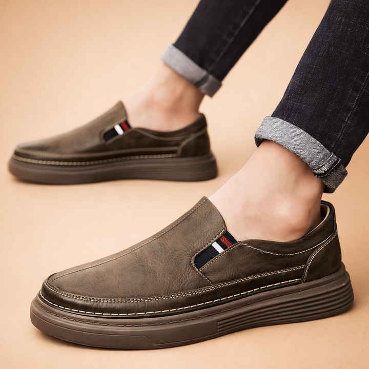Scarpe Uomo Slip-On Comode Senza Lacci