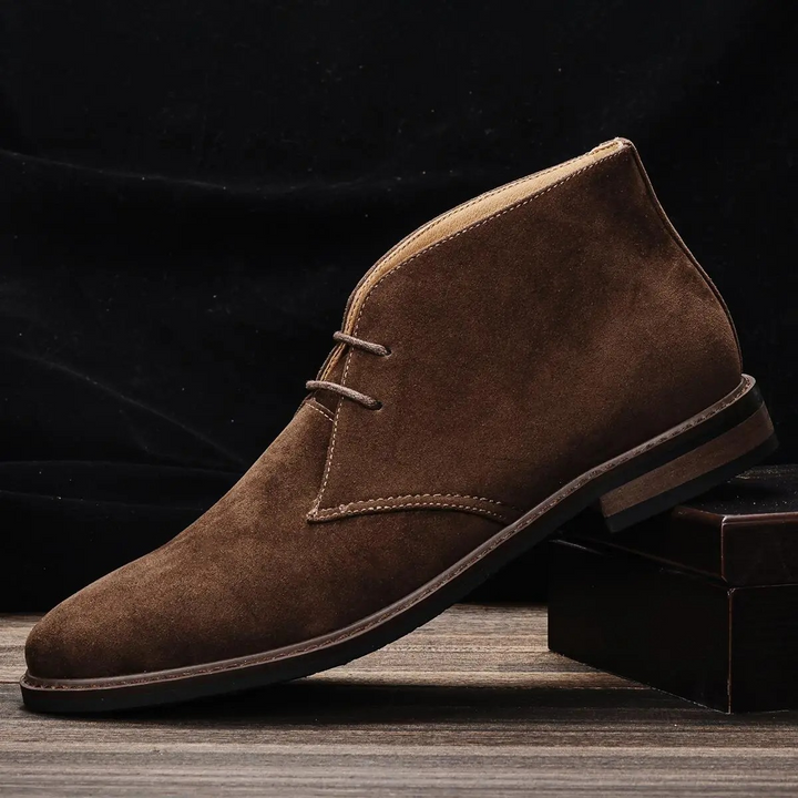 Stivaletti Uomo Chukka Pelle Allacciati Classici - Vesarelli