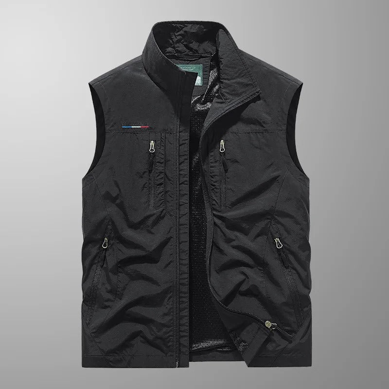 Cavro | Gilet Cargo Traspirante Multitasche Nero