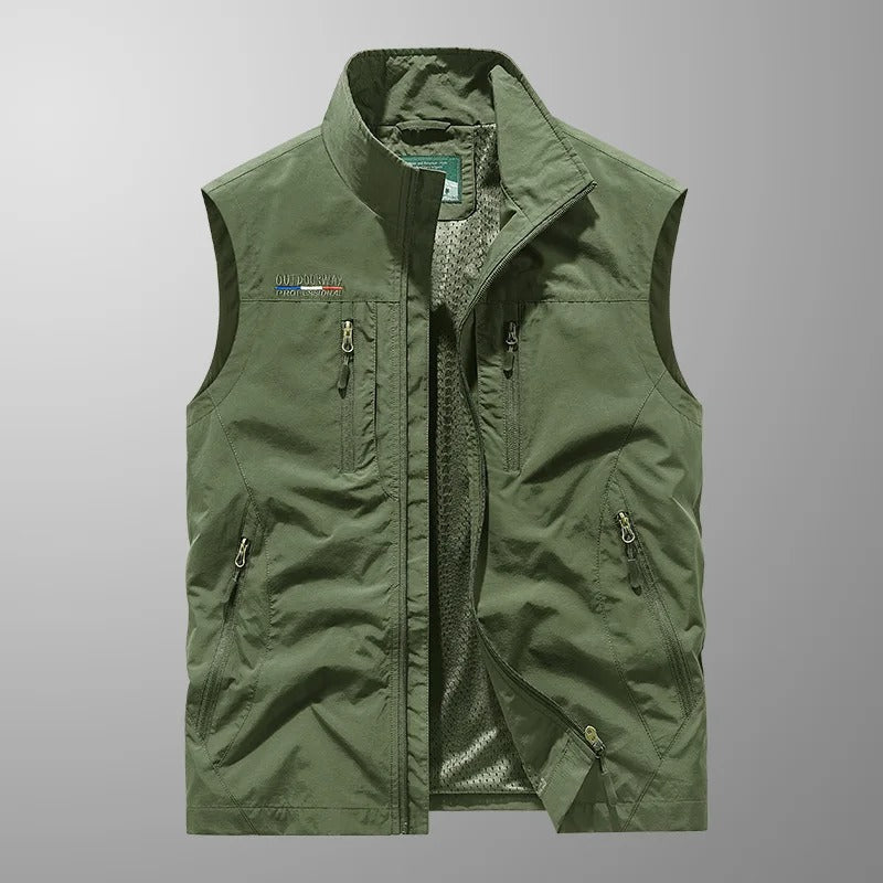 Cavro | Gilet Cargo Traspirante Multitasche Verde