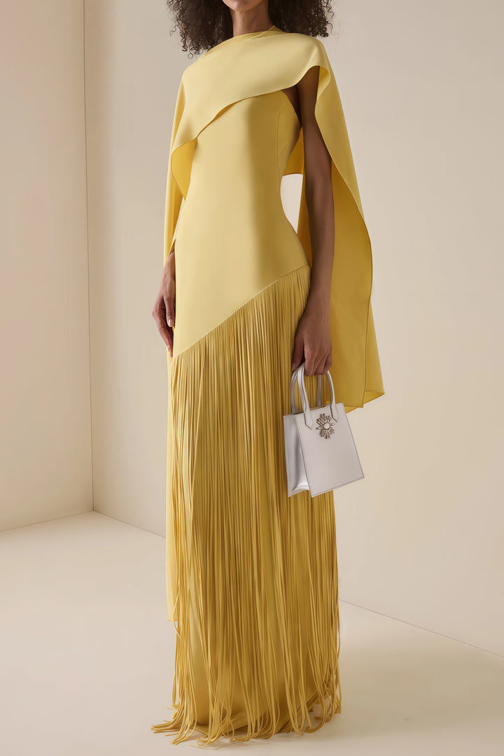 Abito Cerimonia Donna con Frange Elegante
