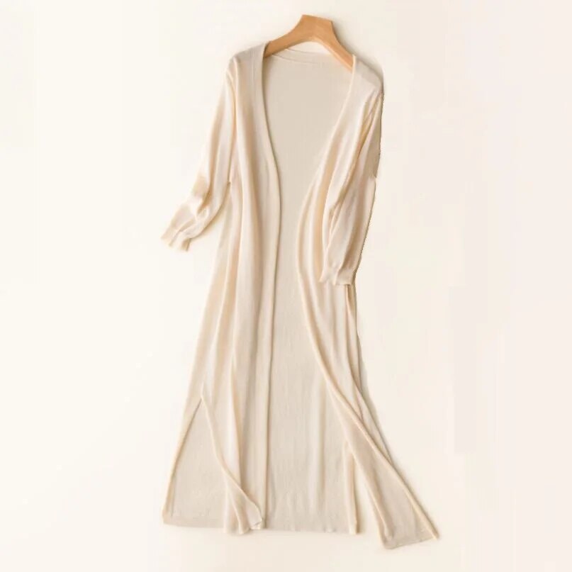 Celina | Elegante cardigan lungo da donna lavorato a maglia 3