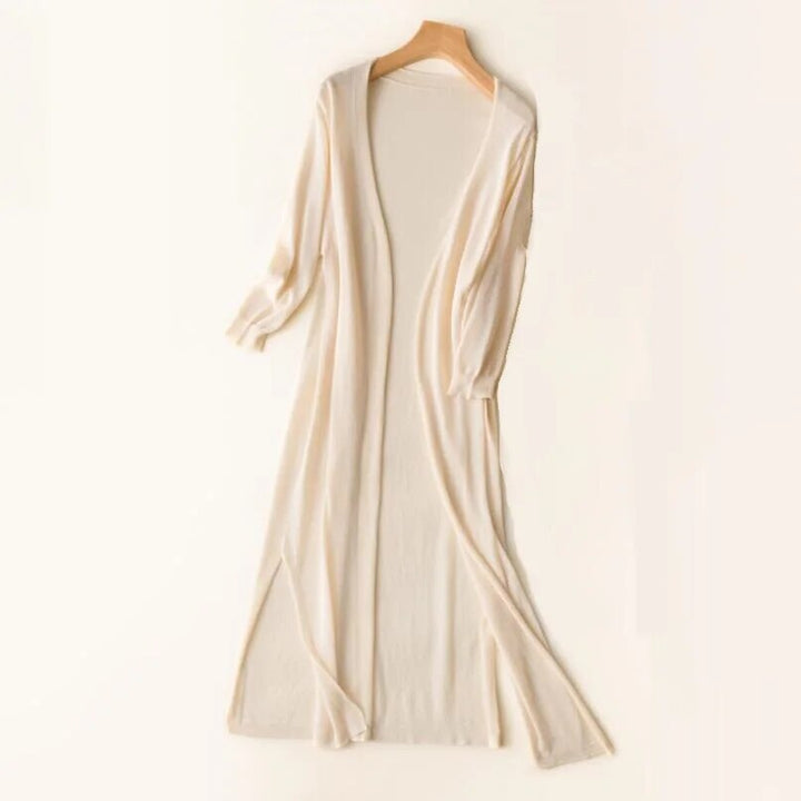 Celina | Elegante cardigan lungo da donna lavorato a maglia 3
