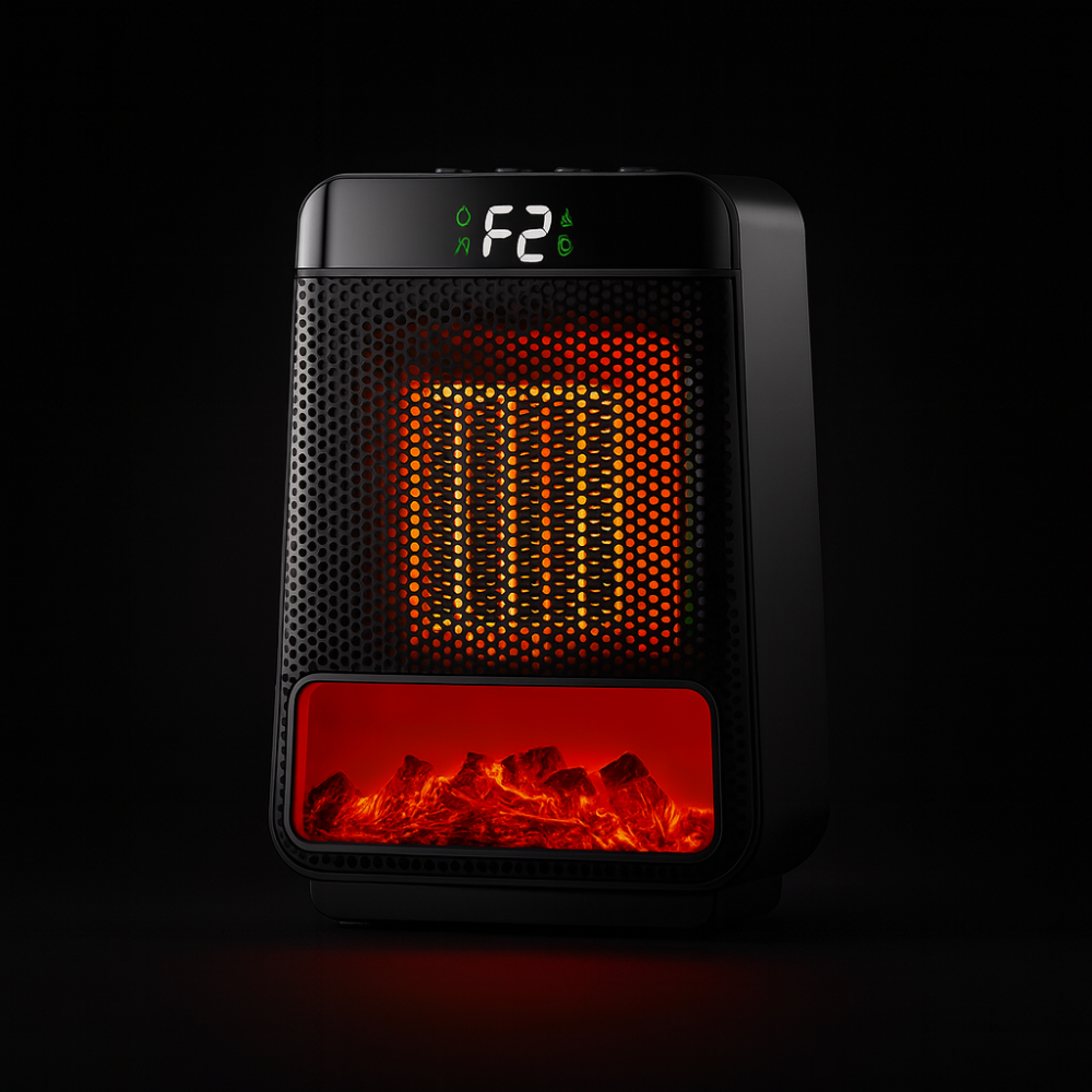 Ceramica | Riscaldatore elettrico portatile regolabile con controllo del termostato 2