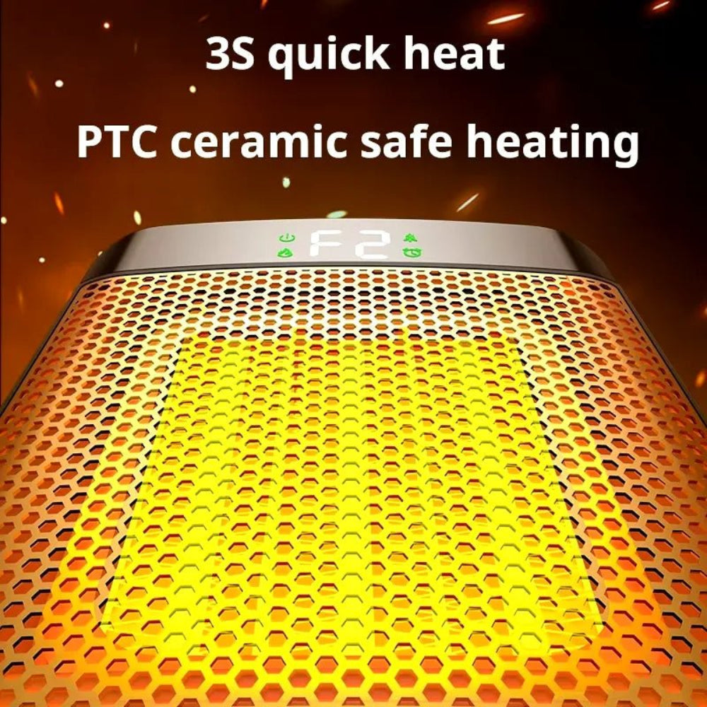 Ceramica | Riscaldatore elettrico portatile regolabile con controllo del termostato 7