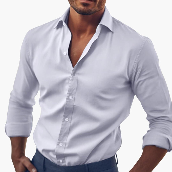 Camicia Uomo Elegante Manica Lunga Classica