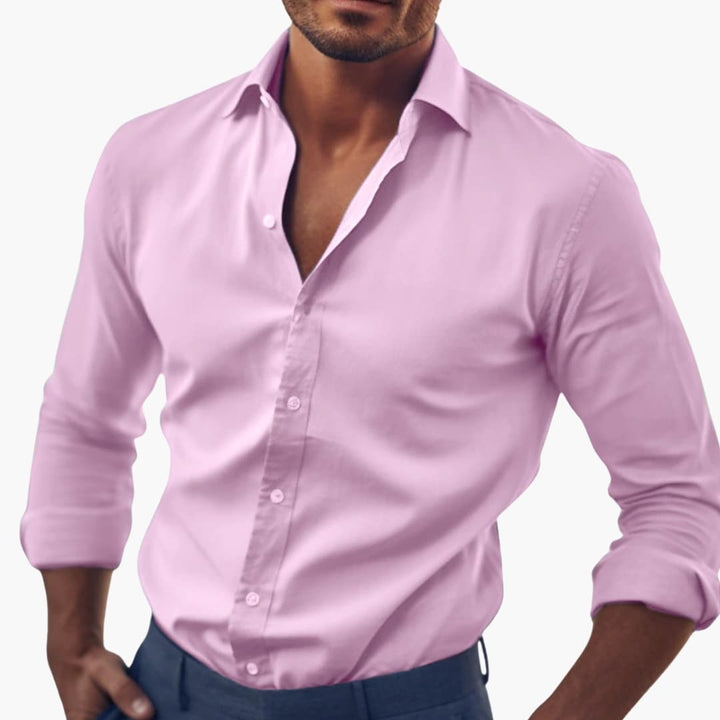 Camicia Uomo Elegante Manica Lunga Classica