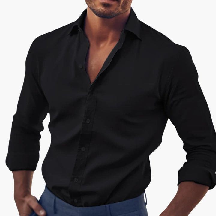 Camicia Uomo Elegante Manica Lunga Classica