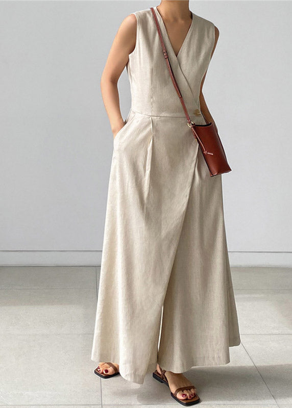 Tuta Intera Donna Scollo a V con Tasche Classica