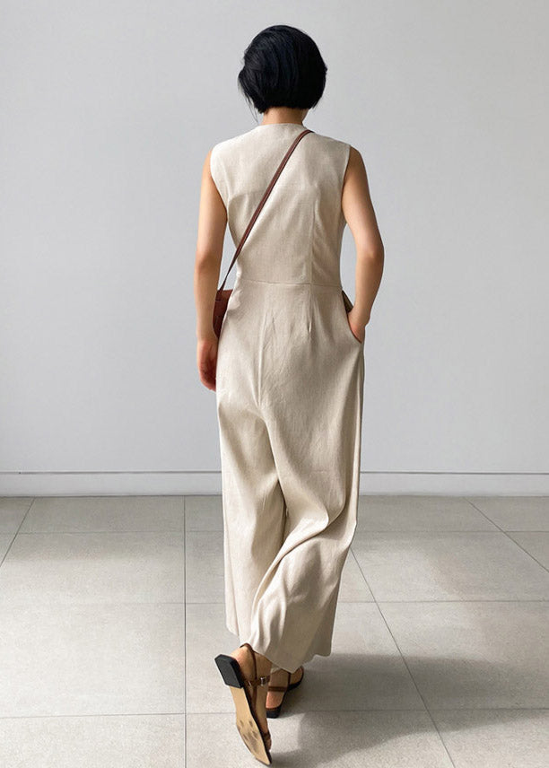 Tuta Intera Donna Scollo a V con Tasche Classica