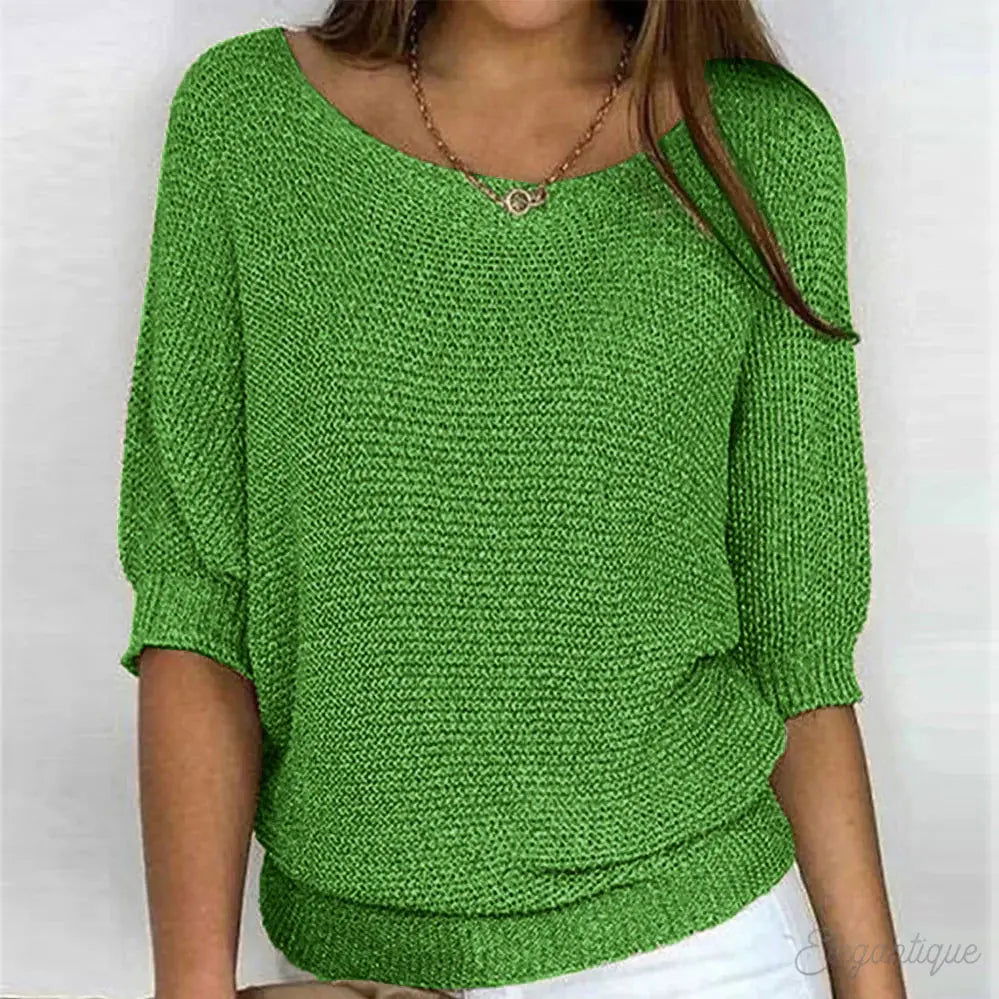 Chic Casual Knitted Sweater by TIFFANY - Lizabella Fashion -  -  - Chic Casual Knitted Sweater by TIFFANY - Lizabella Fashion - #tag1# - #tag2#