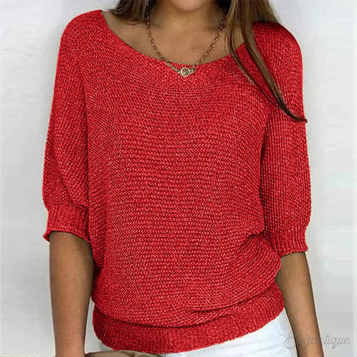 Chic Casual Knitted Sweater by TIFFANY - Lizabella Fashion -  -  - Chic Casual Knitted Sweater by TIFFANY - Lizabella Fashion - #tag1# - #tag2#