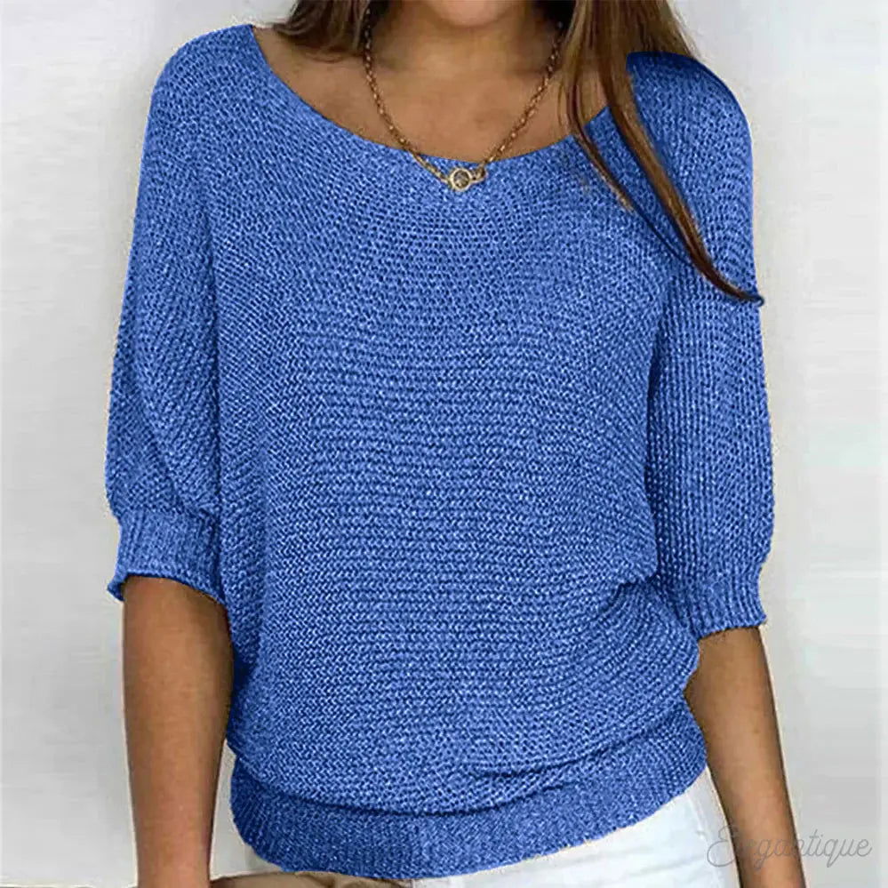 Chic Casual Knitted Sweater by TIFFANY - Lizabella Fashion -  -  - Chic Casual Knitted Sweater by TIFFANY - Lizabella Fashion - #tag1# - #tag2#
