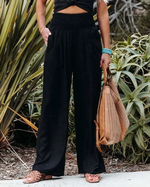 Chic High-Waisted Loose Fit Trousers by MAYA - Lizabella Fashion -  -  - Chic High-Waisted Loose Fit Trousers by MAYA - Lizabella Fashion - #tag1# - #tag2#