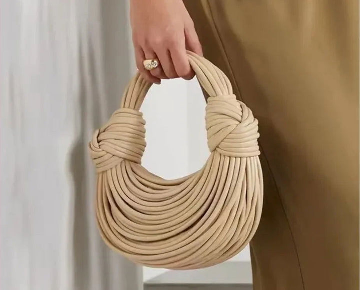 Chic & Stylish LILLY Rope Knotted Hobo Clutch - Lizabella Fashion -  -  - Chic & Stylish LILLY Rope Knotted Hobo Clutch - Lizabella Fashion - #tag1# - #tag2#