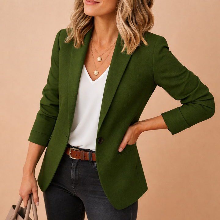 Blazer Donna Aderente Manica Lunga