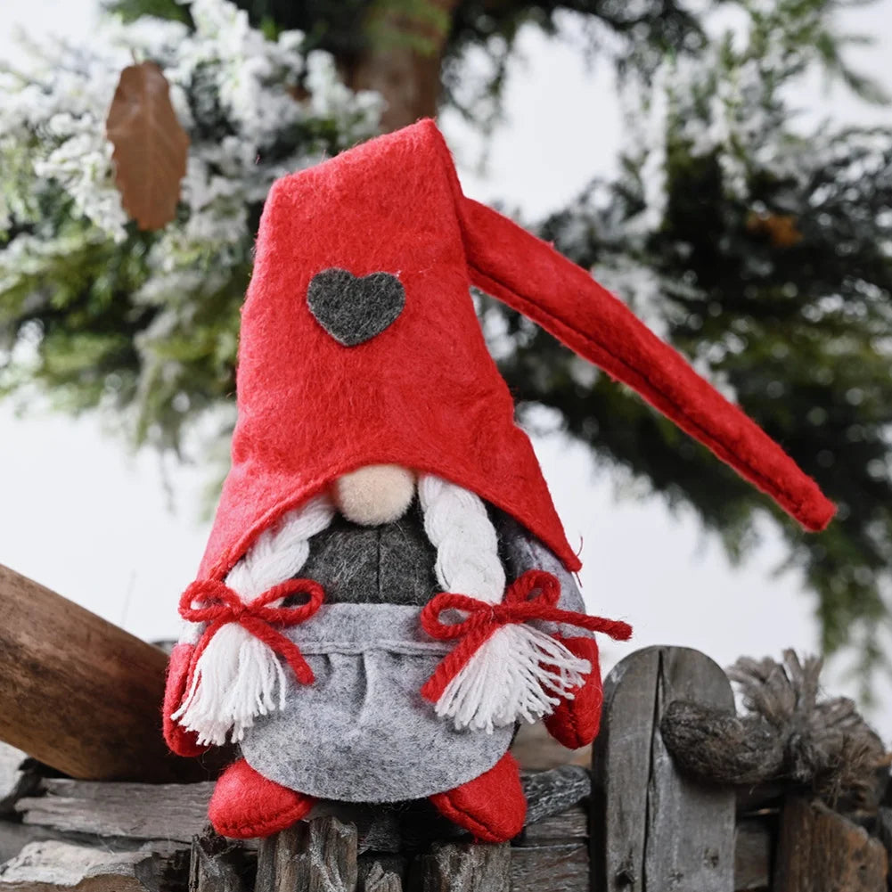 Ciondolo gnomo | Decorazione natalizia in peluche a forma di gnomo per la casa e l'ufficio 3