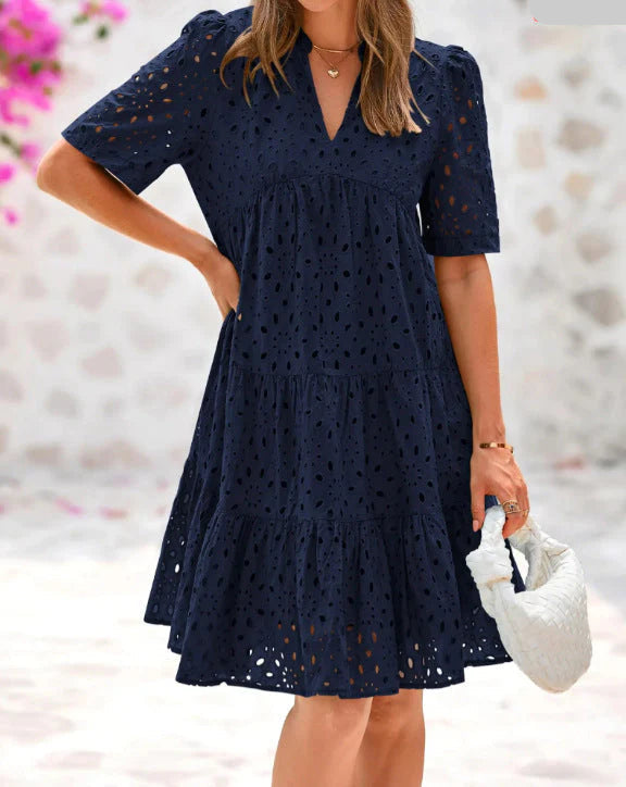 Clara | Elegante Abito Donna in Pizzo con Volant – Perfetto per Cerimonia e Occasioni Speciali 2