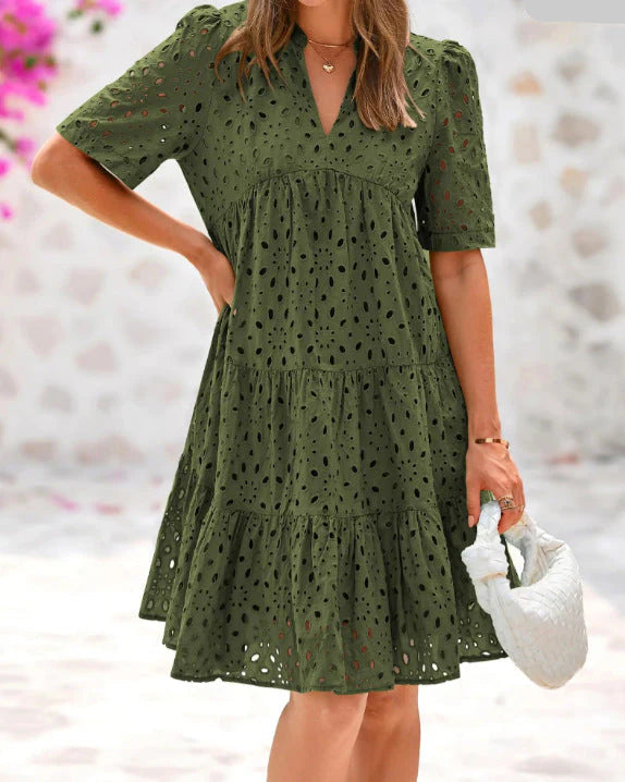 Clara | Elegante Abito Donna in Pizzo con Volant – Perfetto per Cerimonia e Occasioni Speciali 3