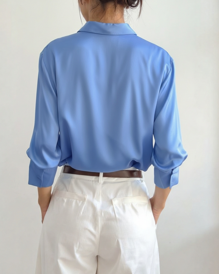 Camicia Donna Classica Tessuto Morbido Vestibilità Comoda - Vesarelli