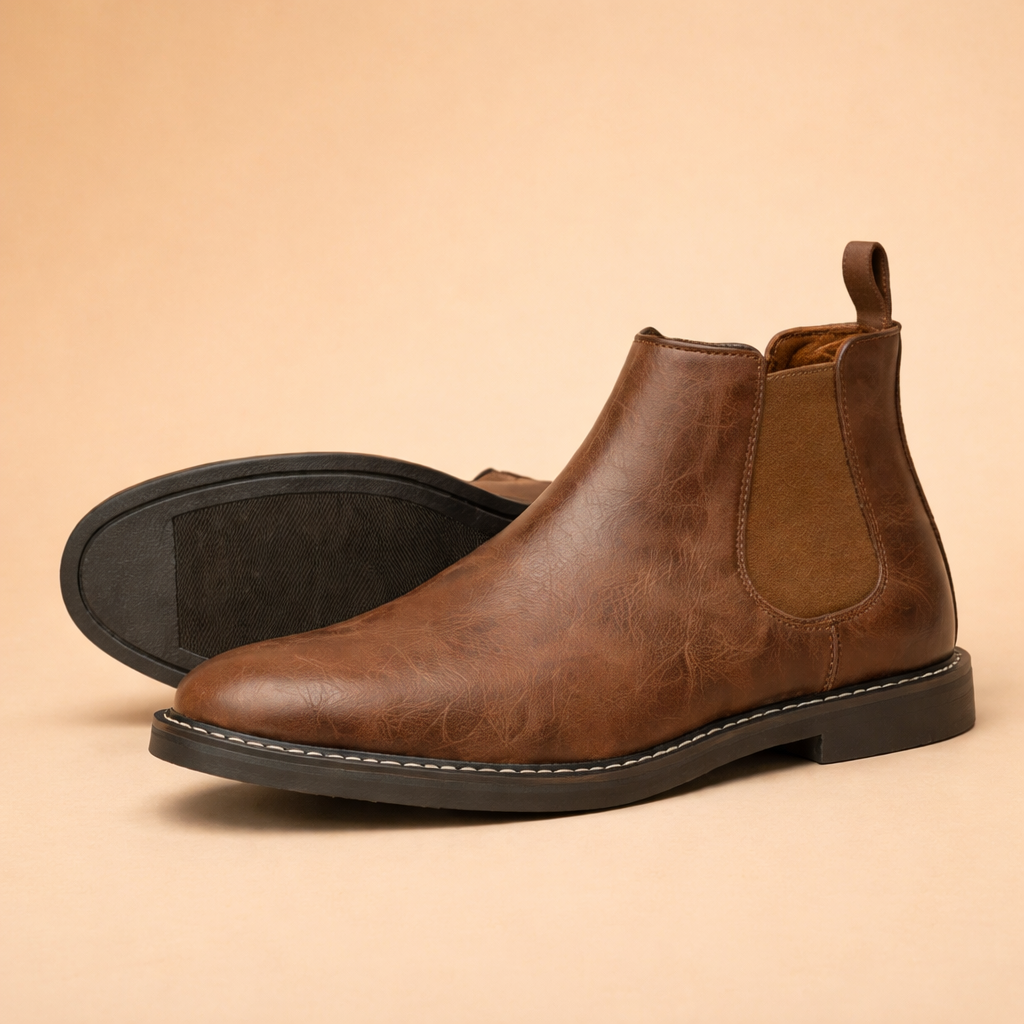 Stivaletti Chelsea Uomo Slip-On Classici in Pelle - Vesarelli