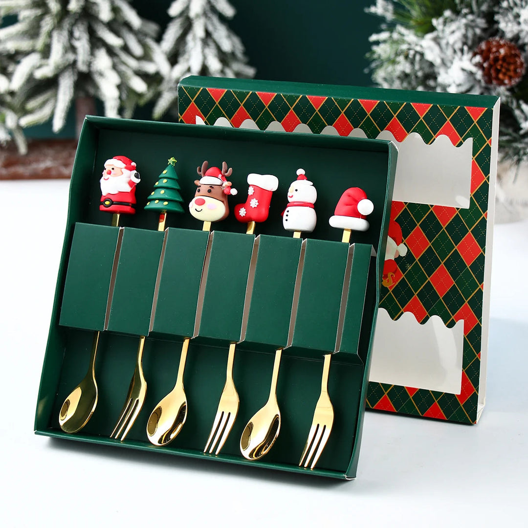 Set Posate Festive Alta Qualità per Pranzo Stile Classico - Vesarelli