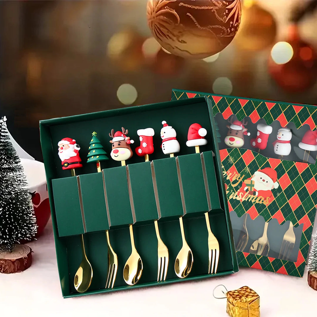 Classici festivi | Set di posate natalizie di alta qualità per i pranzi delle feste 3