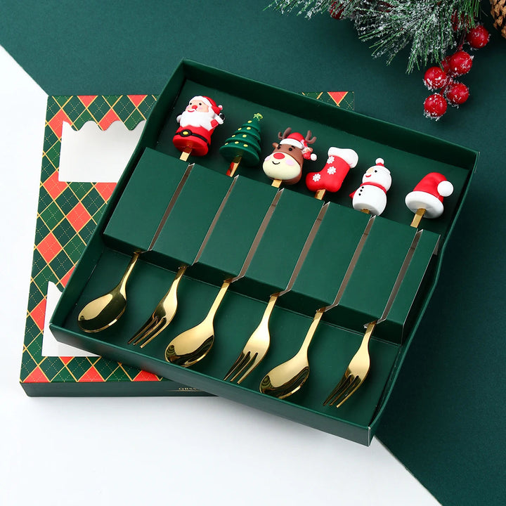 Classici festivi | Set di posate natalizie di alta qualità per i pranzi delle feste 4