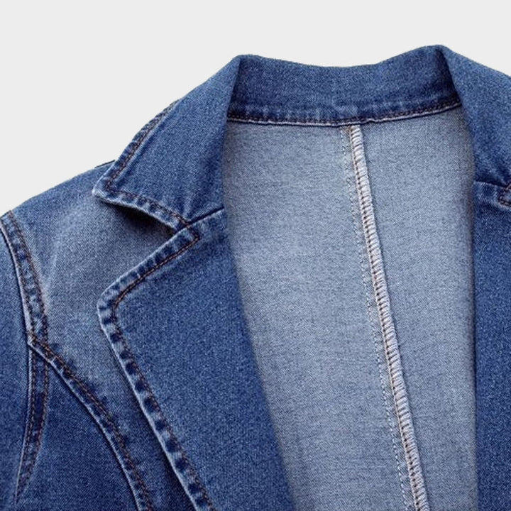 Blazer Donna in Denim Vestibilità Classica