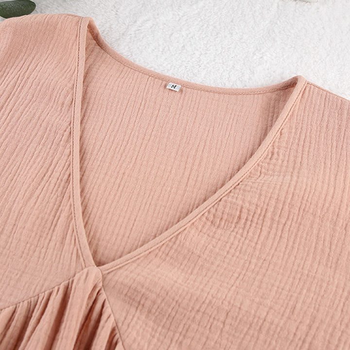 Abito Midi Donna Casual Ampio Scollo a V