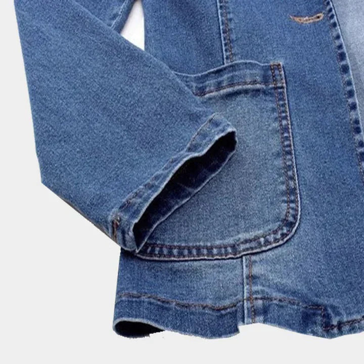 Blazer Donna in Denim Vestibilità Classica