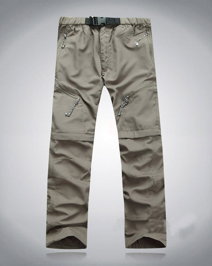 Pantaloni Uomo Cargo in Tessuto Tecnico Convertibili Escursionismo